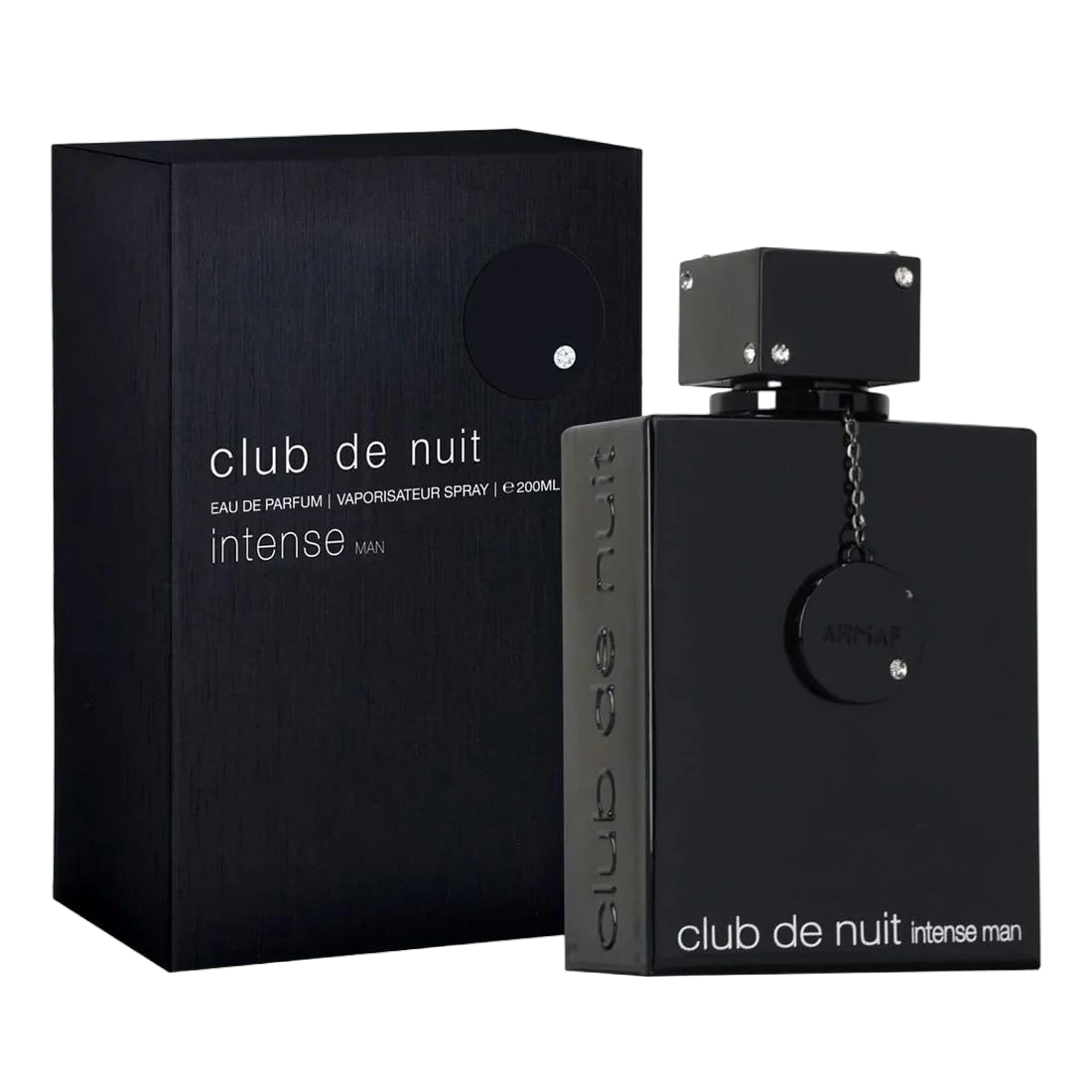 Club de Nuit Intense Man Eau de Parfum bottle and packaging, 200ml, bold fragrance for men.